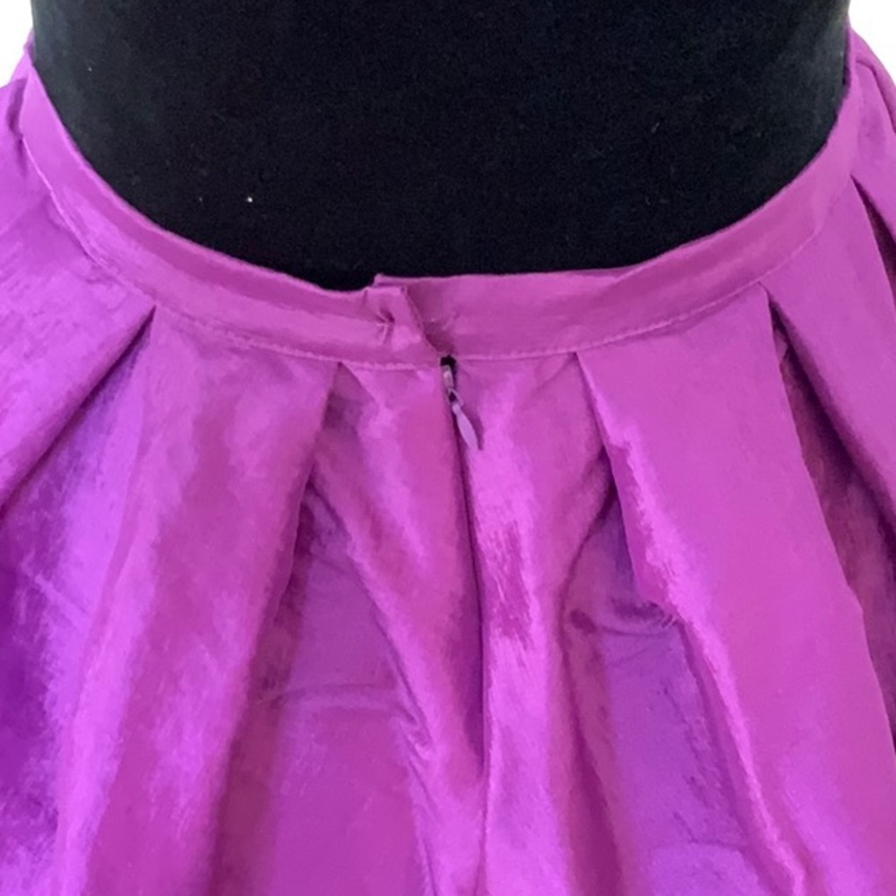 Purple Midi Skirt Taffeta Skirts High Waisted Flare A-Line Formal Wear Party Y2K - Picture 8 of 17